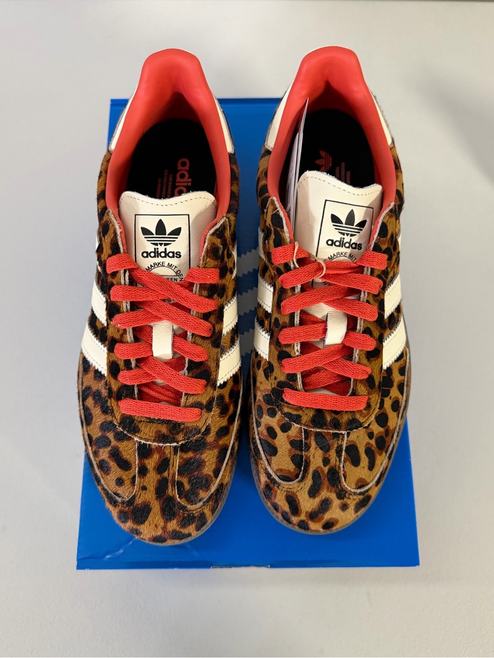 adidas Leopard Print Samba Sneakers - Brown/Red/Cream - Picture 2 of 11